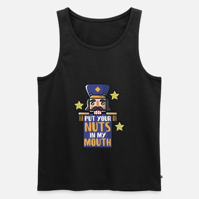 Nutcracker cracks nuts - Men's Premium Organic Tank Top - black