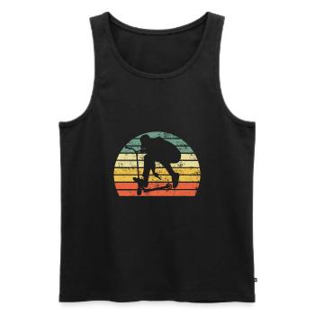 Scooter Stunt Tretroller E-Roller retro Geschenk - Männer Premium Bio Tank Top - Schwarz - Vorne - Michal (187cm)