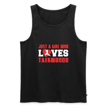 TKD Korean Martial Arts Tae Kwon - Männer Premium Bio Tank Top - Schwarz - Vorne - Michal (187cm)