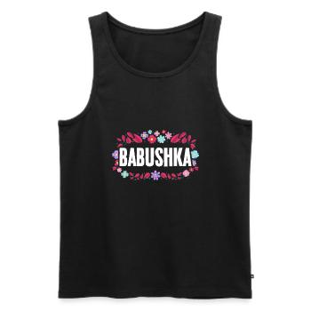 Awesome Babushka Russian Grandma For A Rossiya - Männer Premium Bio Tank Top - Schwarz - Vorne - Michal (187cm)