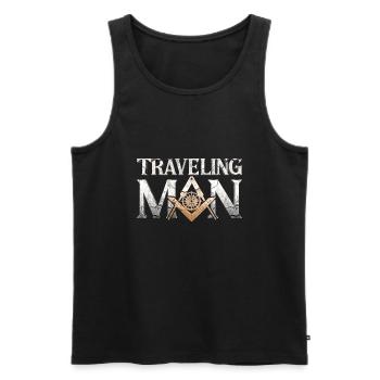 Masonic Freemasonry Fraternal - Männer Premium Bio Tank Top - Schwarz - Vorne - Michal (187cm)