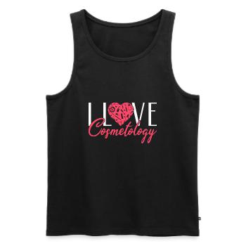 Cosmetologist I Love Cosmetology - Männer Premium Bio Tank Top - Schwarz - Vorne - Michal (187cm)