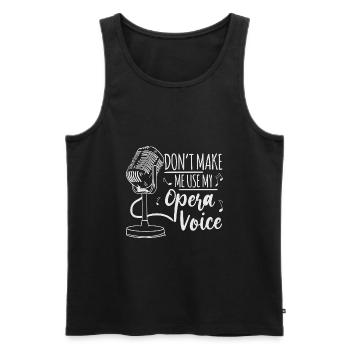 Chanteur d’opéra Chanteuse chanteuse Chanteuse Cadeau - Débardeur bio Premium Homme - noir - Devant - AI Model Male 178 light (178cm)