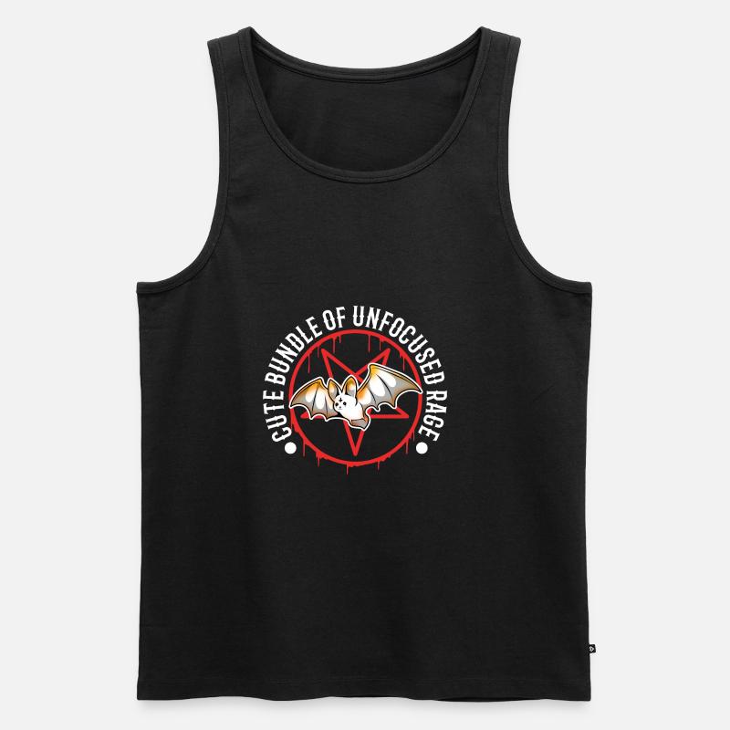 Cute Bundle Of Unfocused Rage - Männer Premium Bio Tank Top - Schwarz