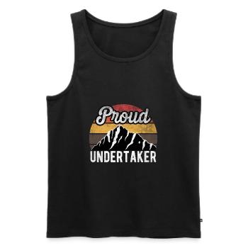 Bestatter Superherofunny Zitat Vintage Dad - Männer Premium Bio Tank Top - Schwarz - Vorne - AI Model Male 178 light (178cm)