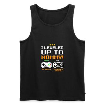 Ich habe bis zum Mommy Shirt New Mom Gamer T-Shirt geebnet - Männer Premium Bio Tank Top - Schwarz - Vorne - Michal (187cm)
