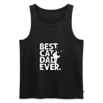 Cat Daddy Father Gift Best Cat Dad Ever - Men's Premium Organic Tank Top - black - Front - Michal (187cm)