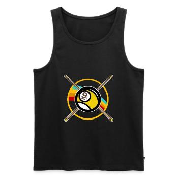 Billard 9-Ball - Männer Premium Bio Tank Top - Schwarz - Vorne - AI Model Male 178 light (178cm)