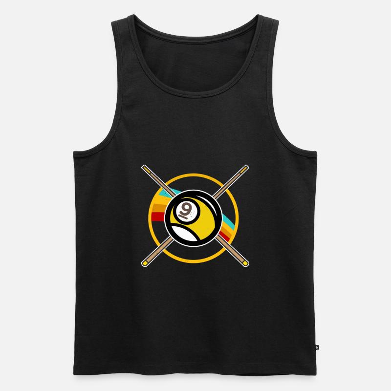 Billard 9-Ball - Männer Premium Bio Tank Top - Schwarz