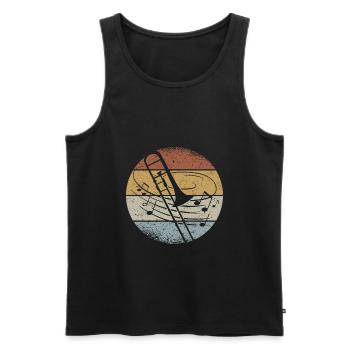 Trombonist Musician Trombone Orchestra Wind Music - Men's Premium Organic Tank Top - black - Front - Michal (187cm)