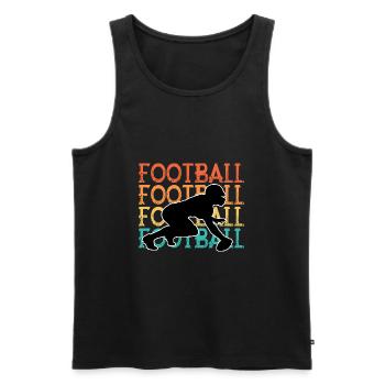 Retro Vintage Quote American Soccer Player - Men's Premium Organic Tank Top - black - Front - Michal (187cm)