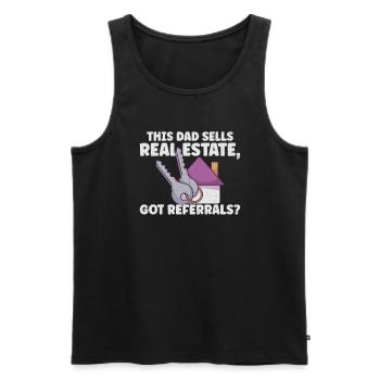Real Estate Agent Realtor Home Closing Investor - Men's Premium Organic Tank Top - black - Front - AI Model Male 178 light (178cm)