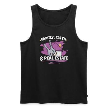 Real Estate Agent Realtor Home Closing Investor - Men's Premium Organic Tank Top - black - Front - AI Model Male 178 light (178cm)