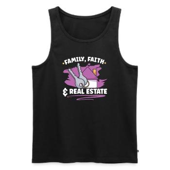 Real Estate Agent Realtor Home Closing Investor - Men's Premium Organic Tank Top - black - Front - AI Model Male 178 light (178cm)