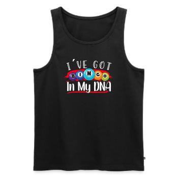Bingo Card Game Grandma Bingo Player Bingo Cards - Men's Premium Organic Tank Top - black - Front - AI Model Male 178 light (178cm)