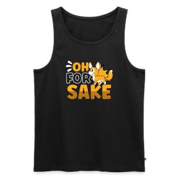 Fox lovers Foxes Love red fox Cuter - Men's Premium Organic Tank Top - black - Front - AI Model Male 178 light (178cm)