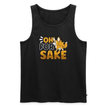 Fox lovers Foxes Love red fox Cuter - Men's Premium Organic Tank Top - black - Front - AI Model Male 178 light (178cm)