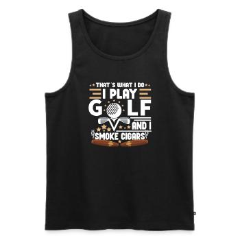 Golf Player Golfer Golf Golf Cart Golf Mom - Männer Premium Bio Tank Top - Schwarz - Vorne - AI Model Male 178 light (178cm)