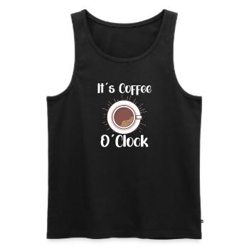Coffee Lover Caffeine Molecule Java Latte Espresso - Männer Premium Bio Tank Top - Schwarz - Vorne - Michal (187cm)