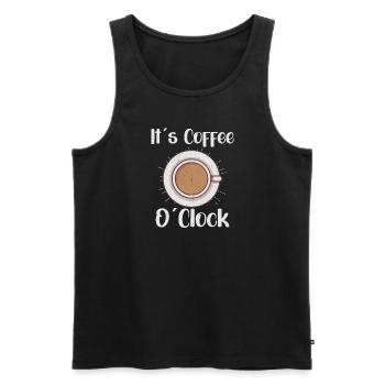 Coffee Lover Caffeine Molecule Java Latte Espresso - Männer Premium Bio Tank Top - Schwarz - Vorne - Michal (187cm)