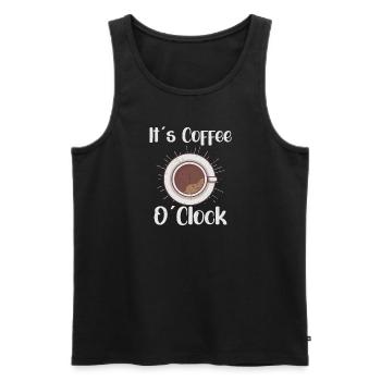 Coffee Lover Caffeine Molecule Java Latte Espresso - Männer Premium Bio Tank Top - Schwarz - Vorne - Michal (187cm)