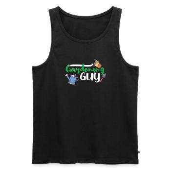 Gardening Plants Gardener Plantation Nature Gift - Men's Premium Organic Tank Top - black - Front - AI Model Male 178 light (178cm)