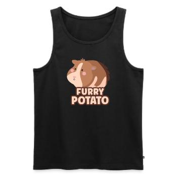 Idée cadeau de pomme de terre à fourrure pour les amateurs de cochon d’Inde - Débardeur bio Premium Homme - noir - Devant - Michal (187cm)