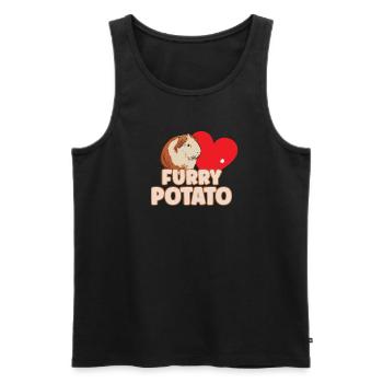Idée cadeau de pomme de terre à fourrure pour les amateurs de cochon d’Inde - Débardeur bio Premium Homme - noir - Devant - Michal (187cm)
