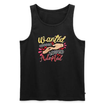 Funny Adoption Adoption Day Gifts - Men's Premium Organic Tank Top - black - Front - AI Model Male 178 light (178cm)