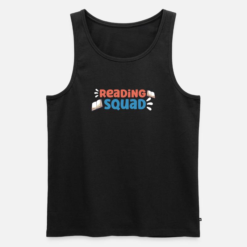 Buchleser Leseliteratur Bücherwurm Geschenkidee - Männer Premium Bio Tank Top - Schwarz