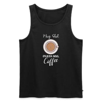 Coffee Lover Caffeine Molecule Java Latte Espresso - Männer Premium Bio Tank Top - Schwarz - Vorne - Michal (187cm)