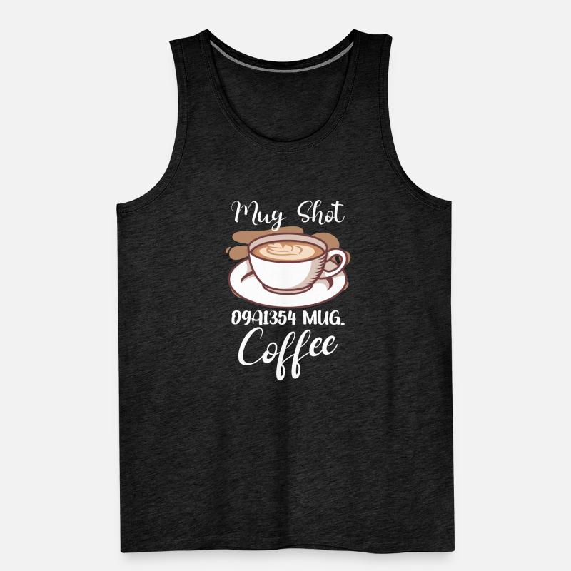 Coffee Lover Caffeine Molecule Java Latte Espresso Männer Premium Bio Tank Top