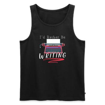Author Writing Writer Literature - Men's Premium Organic Tank Top - black - Front - Michal (187cm)
