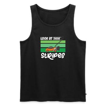 Garden Plants Gardener Lawn Mowing Leaf Blowers - Men's Premium Organic Tank Top - black - Front - Michal (187cm)