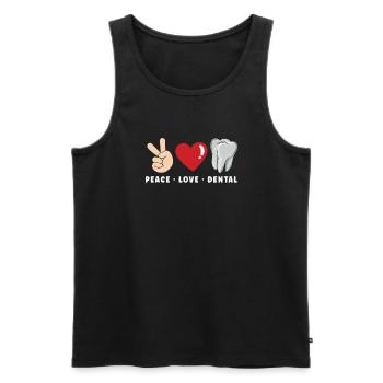 Dentist Dental Hygienist Gift Idea: Forbidden Love - Men's Premium Organic Tank Top - black - Front - AI Model Male 178 light (178cm)