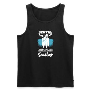 Funny Dentist Dental Assistant Dental Nurse - Männer Premium Bio Tank Top - Schwarz - Vorne - AI Model Male 178 light (178cm)