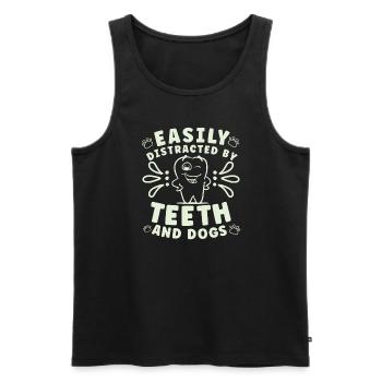 Dentist Dental Hygienist Gift Idea: Forbidden Love - Men's Premium Organic Tank Top - black - Front - AI Model Male 178 light (178cm)