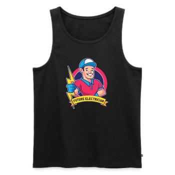 Electrician Electrical Engineer Lineman Electrical - Männer Premium Bio Tank Top - Schwarz - Vorne - AI Model Male 178 light (178cm)