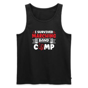 Marching Band Clarinetist School Rehearsal Music - Men's Premium Organic Tank Top - black - Front - Michal (187cm)