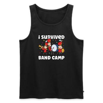 Marching Band Clarinetist School Rehearsal Music - Men's Premium Organic Tank Top - black - Front - Michal (187cm)