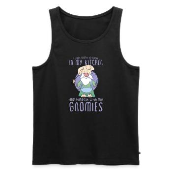 Cooking Cook Chef Gnomes Gnome Lover Funny Gnome - Männer Premium Bio Tank Top - Schwarz - Vorne - Michal (187cm)