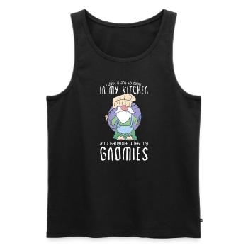 Cooking Cook Chef Gnomes Gnome Lover Funny Gnome - Männer Premium Bio Tank Top - Schwarz - Vorne - Michal (187cm)