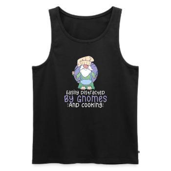 Cuisine Cuisinier Chef Gnomes Gnome Lover Drôle Gnome Gnome - Débardeur bio Premium Homme - noir - Devant - Michal (187cm)
