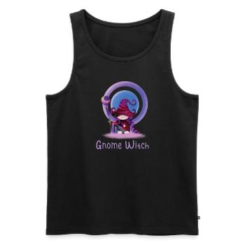 Halloween Witch Gnomes Gnome Lover Funny Gnome - Men's Premium Organic Tank Top - black - Front - Michal (187cm)