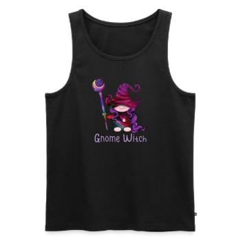 Halloween Witch Gnomes Gnome Lover Funny Gnome - Men's Premium Organic Tank Top - black - Front - Michal (187cm)