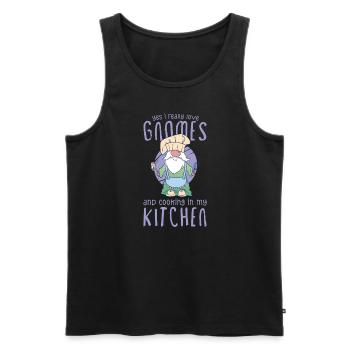 Cooking Cook Chef Gnomes Gnome Lover Funny Gnome - Männer Premium Bio Tank Top - Schwarz - Vorne - Michal (187cm)