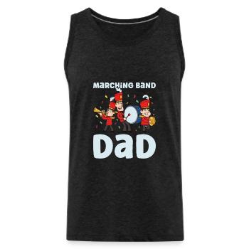 Marching Band Clarinetist School Rehearsal Music - Men's Premium Organic Tank Top - charcoal grey - Front - Alexander (188cm)