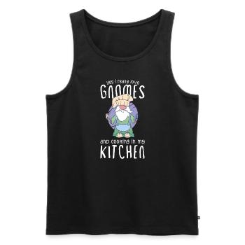 Cuisine Cuisinier Chef Gnomes Gnome Lover Drôle Gnome Gnome - Débardeur bio Premium Homme - noir - Devant - Michal (187cm)