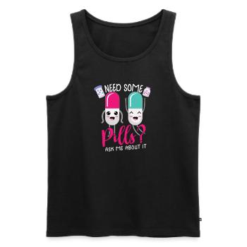 Funny pharmacist-pharmacy-technician-pharmacy - Men's Premium Organic Tank Top - black - Front - Michal (187cm)