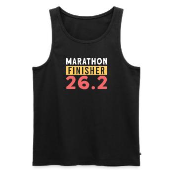 Runners's Half Marathon Finishers - Men's Premium Organic Tank Top - black - Front - Michal (187cm)